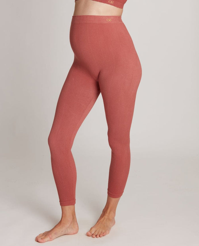 Seamless maternity leggings Zoé terracotta