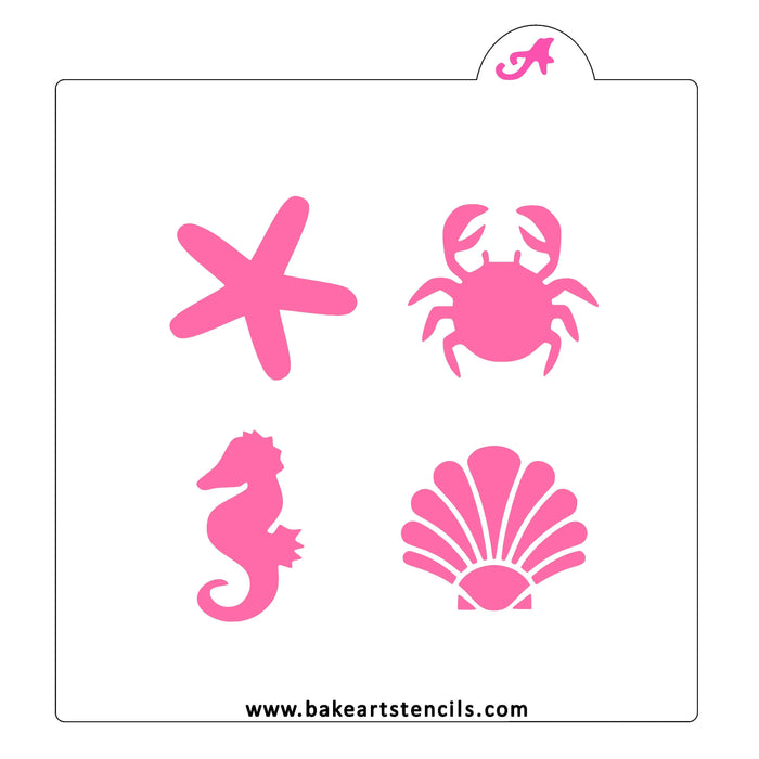 Seashore Oreo Stencil bakeartstencil