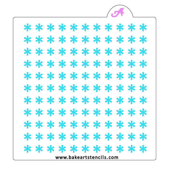 Snowflake Sprinkles Stencil bakeartstencil