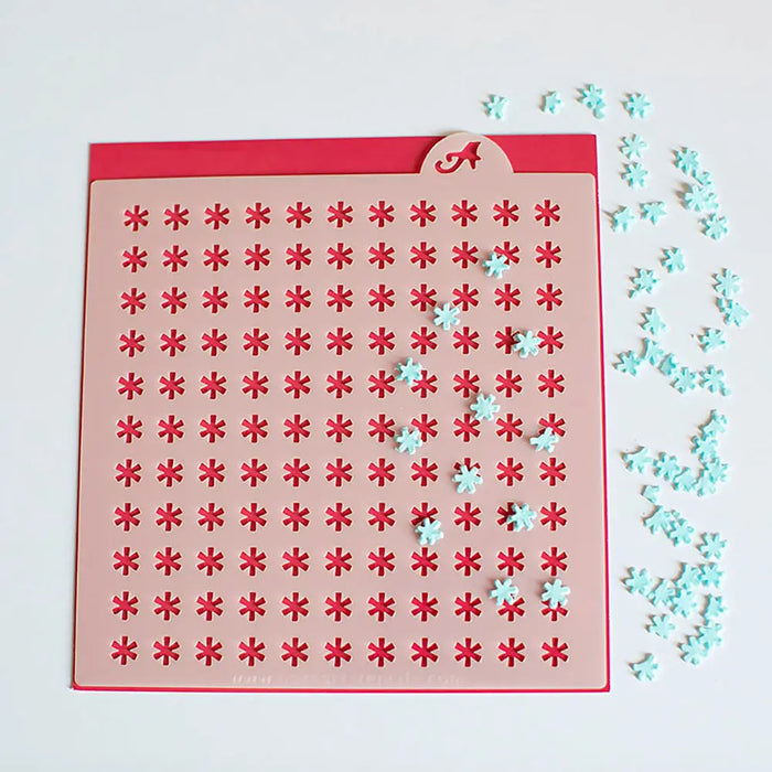 Snowflake Sprinkles Stencil bakeartstencil