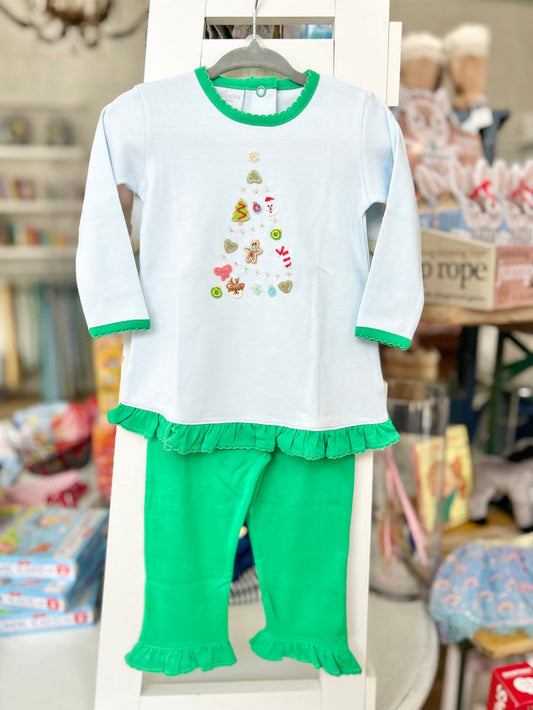 Squiggles - Top + Ruffle Pant Set - Holiday Charms