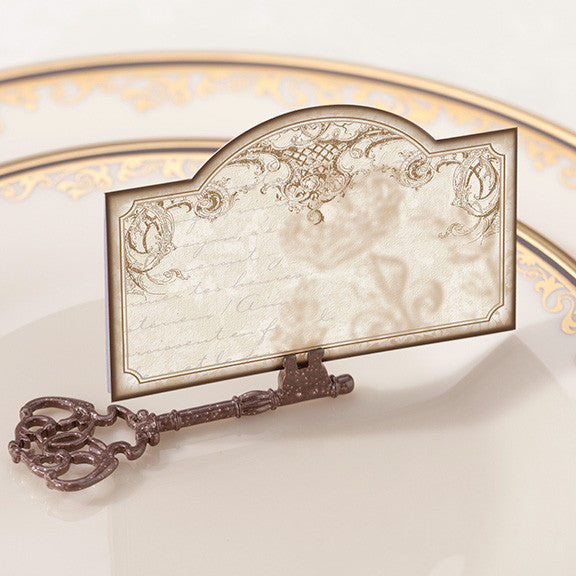 Steampunk Skeleton Key Place Card Holders (Pack of 4)