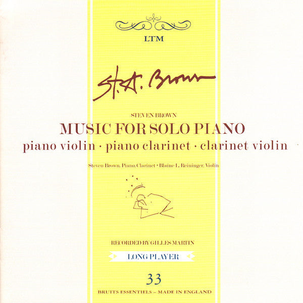 Steven Brown - Music for Solo Piano