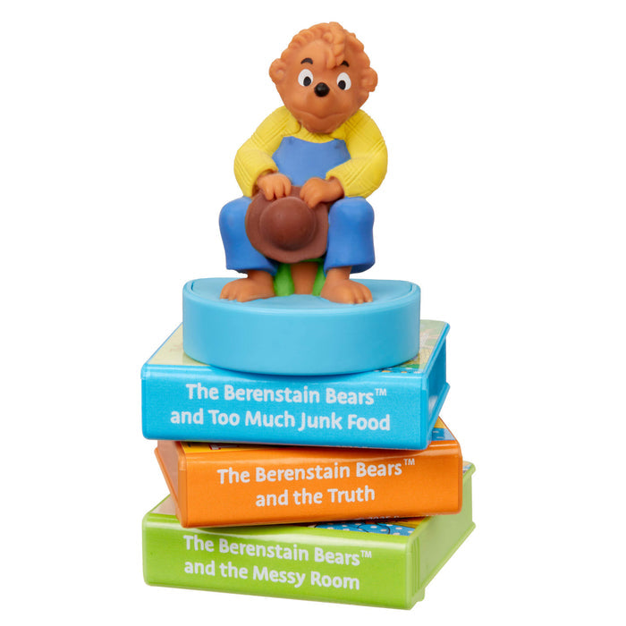 Three stories with Papa Bear on top on a white background