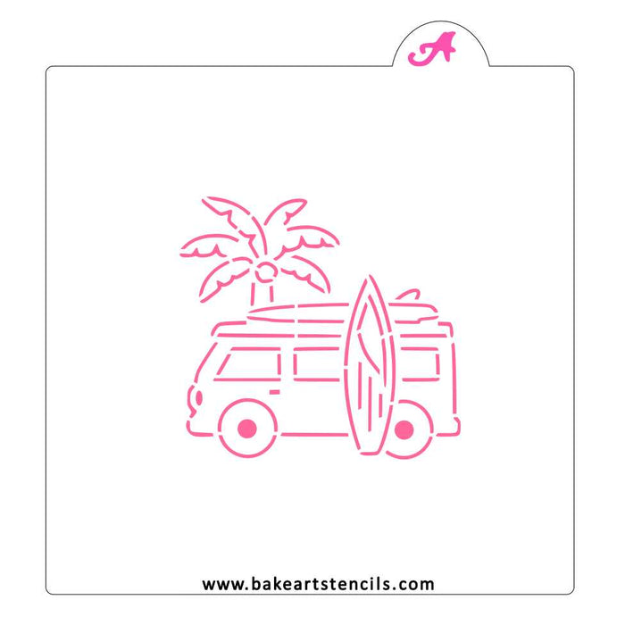 Surf Van PYO Stencil bakeartstencil