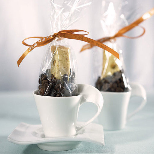 Swish Cup and Saucer Wedding Favor Set (Set of 4)