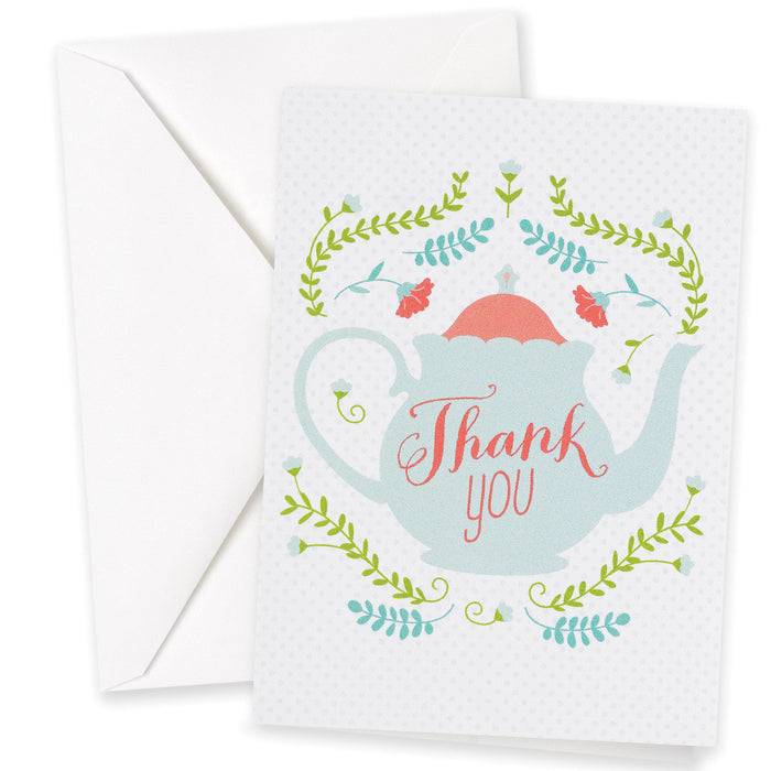 Tea Pot Thank You Card Set (Pack of 25 Cards)