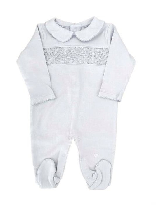 Tecomoabesos - Hand Smocked Footie - Blue