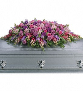 Teleflora Lavender Tribute Casket Spray