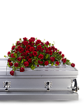 Teleflora Red Rose & Carnation Reverence Casket Spray