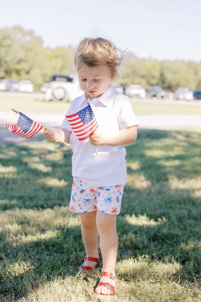 The Proper Peony - Patriotic Boy Shorts