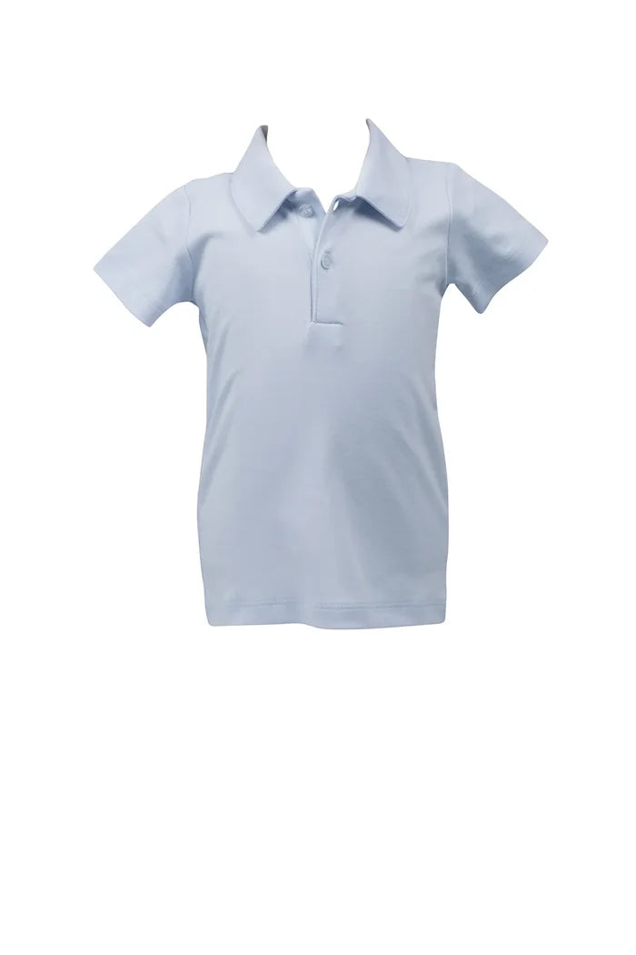 The Proper Peony - Sky Blue Polo