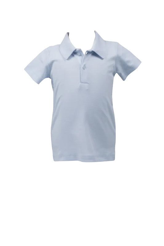 The Proper Peony - Sky Blue Polo