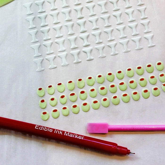 Tini and Olives Sprinkle Making Set with Red Edible Marker.