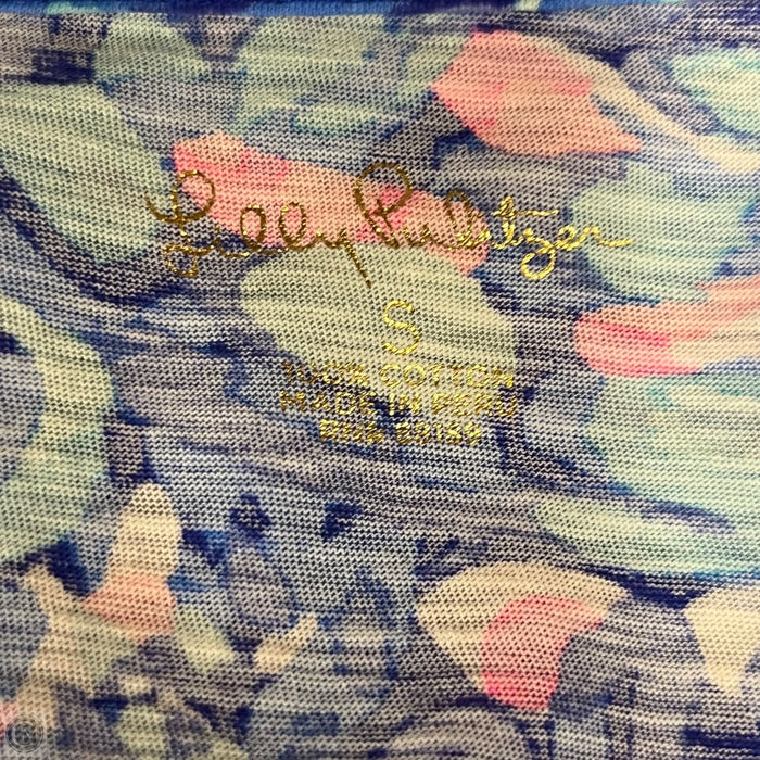 Top Long Sleeve Designer By Lilly Pulitzer In Blue & Pink, Size: S