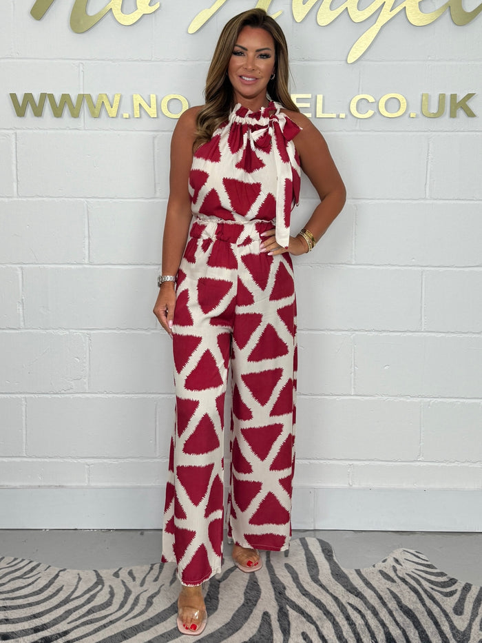 Triangle Print Top & Trouser Co-Ord (2 Colours)