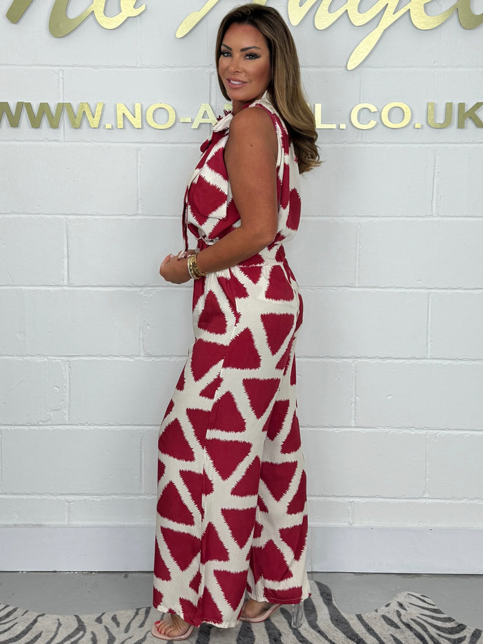 Triangle Print Top & Trouser Co-Ord (2 Colours)