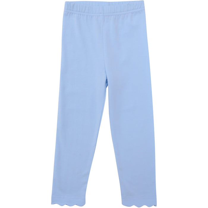 Trotter Street Kids - Scallop Leggings - Light Blue