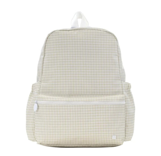 TRVL - Backpack - Pearl Grey Gingham
