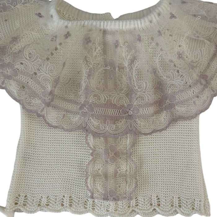 Violette Ivory and Lilac 3-Piece Knitted Set
