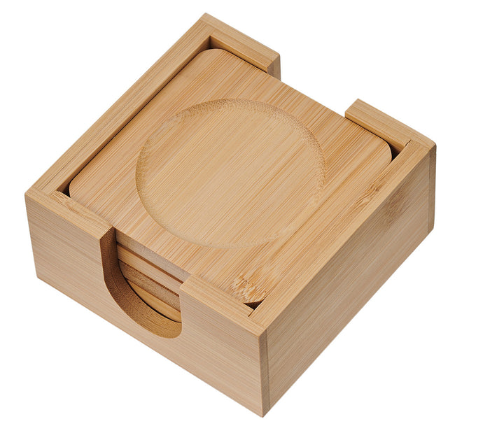 Visol Bamboo Coaster Set