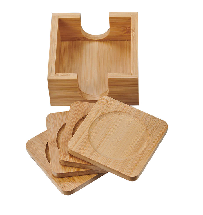 Visol Bamboo Coaster Set