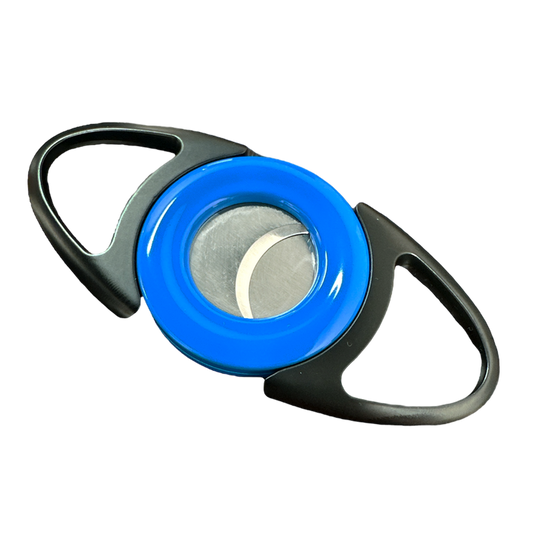 Visol Bullseye Blue Double Guillotine Cigar Cutter