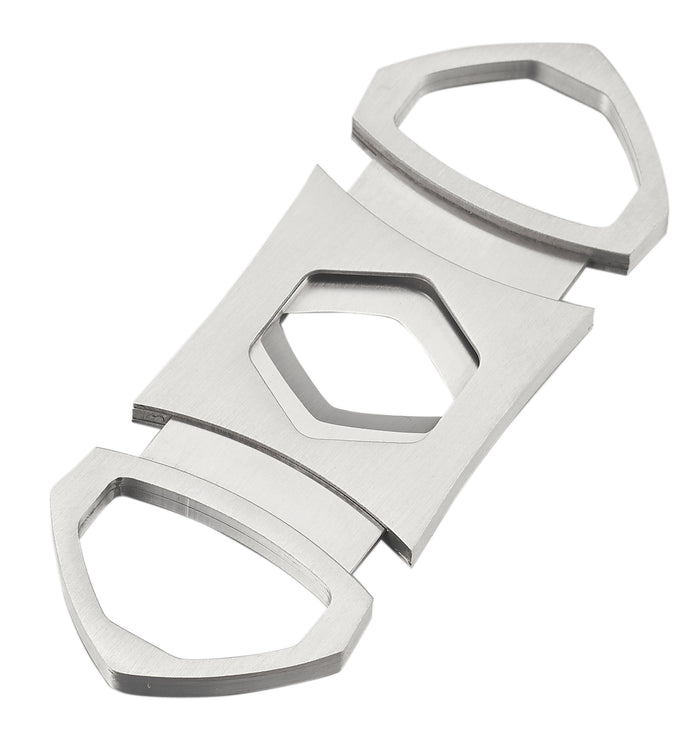 Visol Hex Double Guillotine Cigar Cutter - Silver
