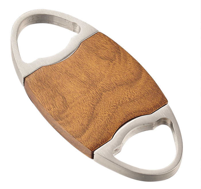 Visol Perfecto Wood and Stainless Steel Double Guillotine Cigar Cut