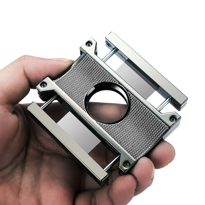 Visol Ridge Cut Gunmetal Cigar Cutter
