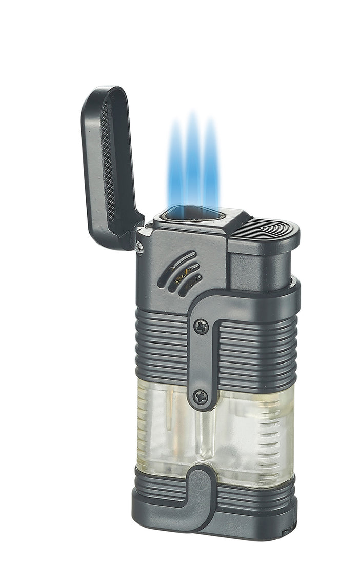 Visol Trijet Black Retail Prepack - 20 Cigar Lighters