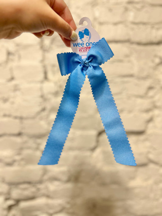 Wee Ones Bows - Bowtie Medium - Scalloped Copen