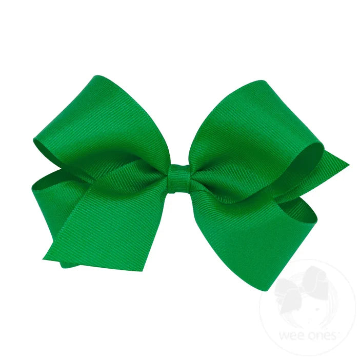 Wee Ones Bows - Medium - Grosgrain Kelly Green