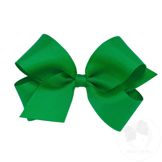 Wee Ones Bows - Medium - Grosgrain Kelly Green