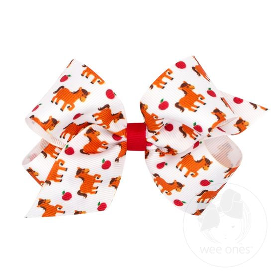 Wee Ones Bows - Medium - Horse Print