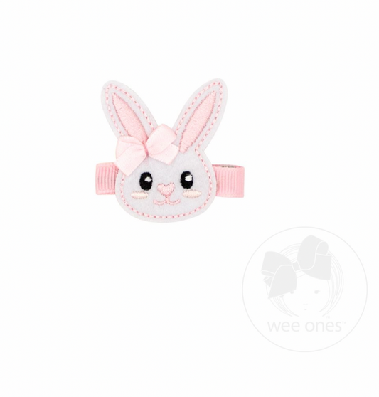 Wee Ones Hair Clip - Felt Bunny Face