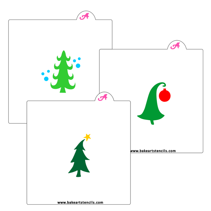 Whimsy Trees Cookie Stencil bakeartstencil