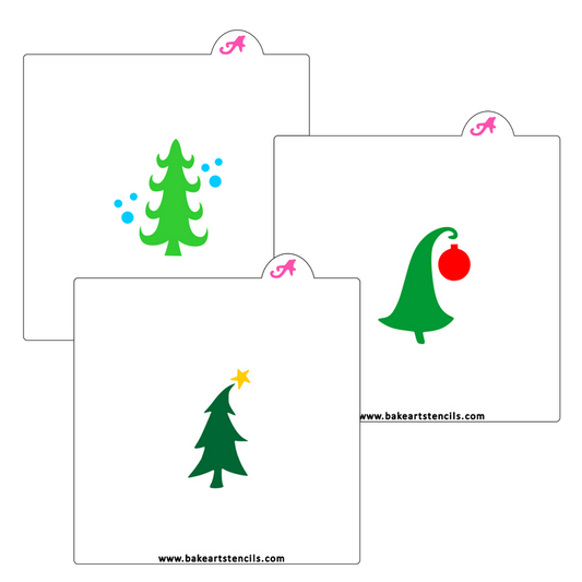 Whimsy Trees Cookie Stencil bakeartstencil