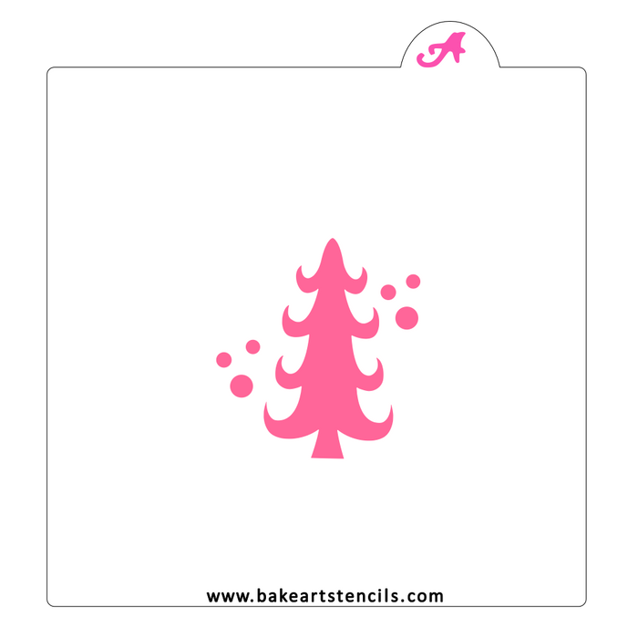 Whimsy Tree Cookie Stencil bakeartstencil