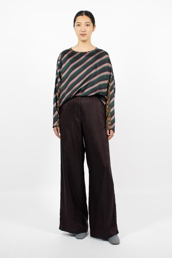 Wide Leg Pants Burgundy
