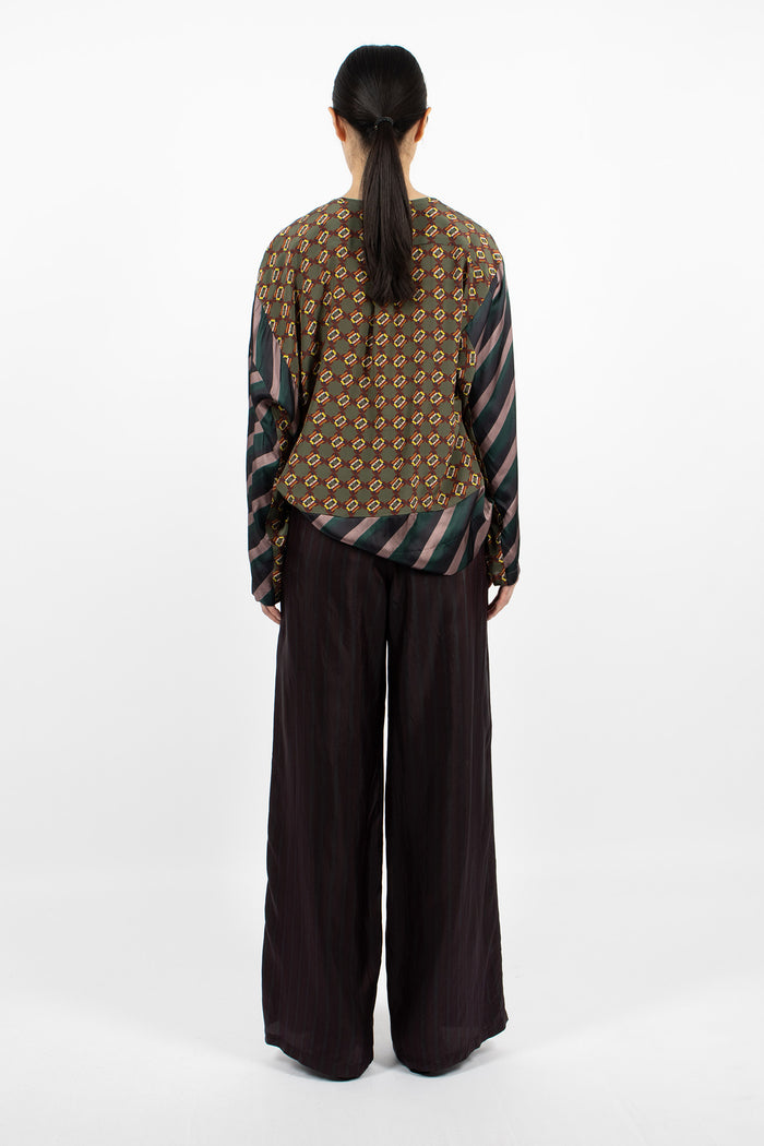 Wide Leg Pants Burgundy