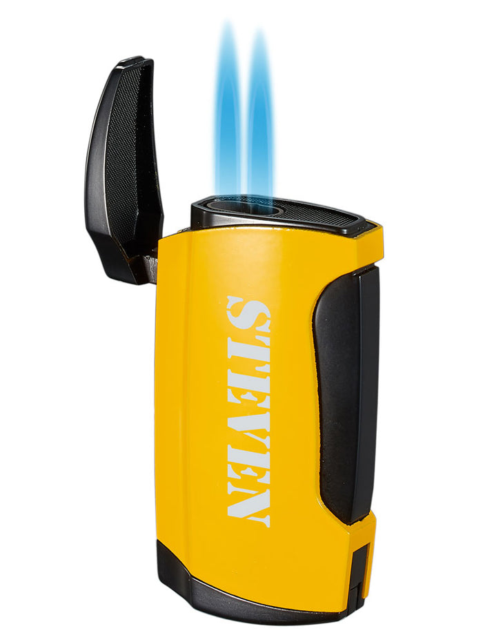 Wilson Double Torch Cigar Lighter - Yellow