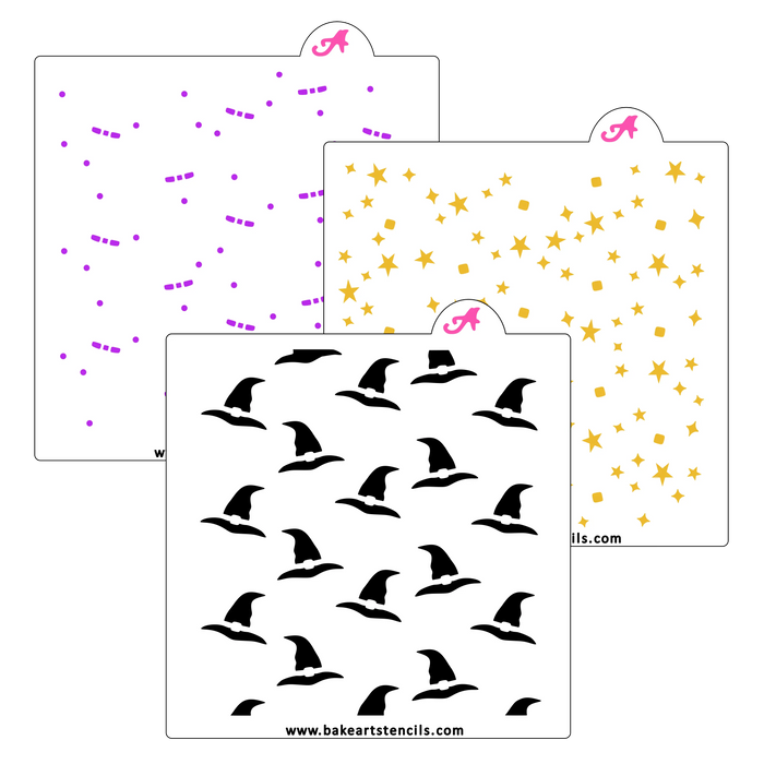 Witch Magic Cookie Stencil Set bakeartstencil