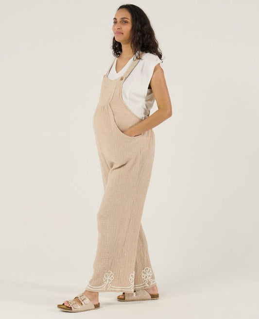 Yael nursing and maternity dungaree - Beige