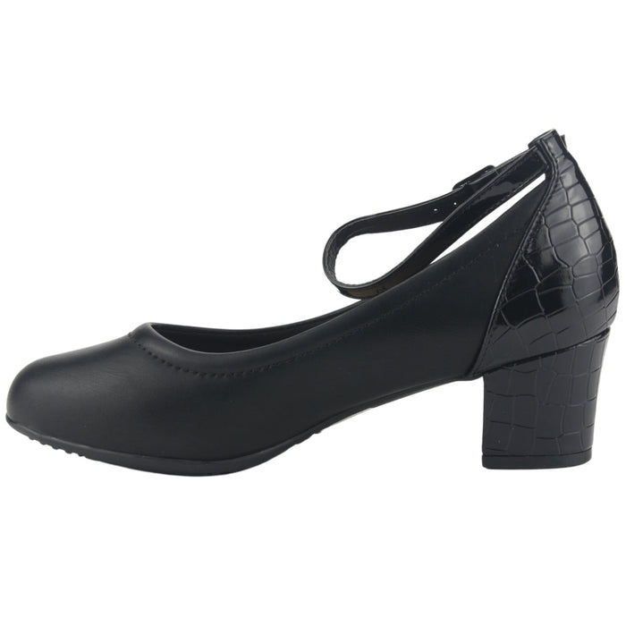 Zapato Chalada Mujer Flexi-27 Negro Casual Mocasines Taco Chalada
