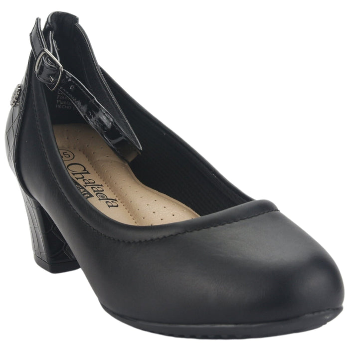 Zapato Chalada Mujer Flexi-27 Negro Casual Mocasines Taco Chalada