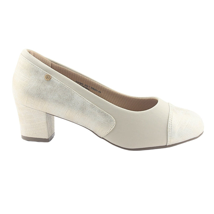 Zapato Chalada Mujer Flexi-52 Beige Casual Zapatos Taco Chalada