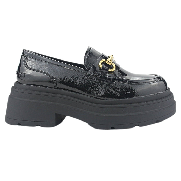 Zapato Chalada Mujer Gate-11 Negro Casual Mocasines Plataforma Chalada