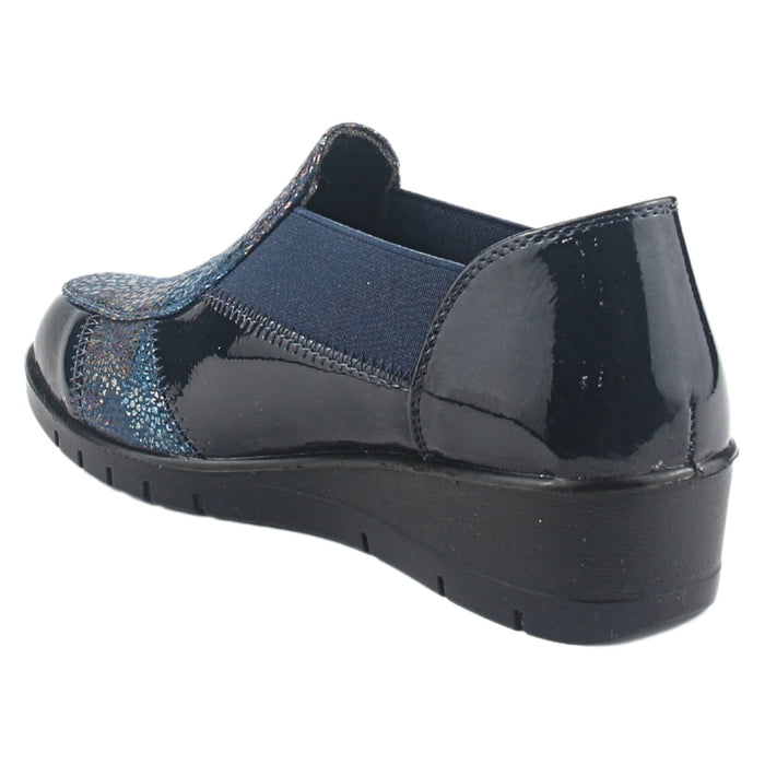 Zapato Chalada Mujer Olga-1 Azul Marino Casual Mocasines Taco Chalada