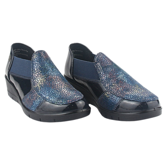 Zapato Chalada Mujer Olga-1 Azul Marino Casual Mocasines Taco Chalada